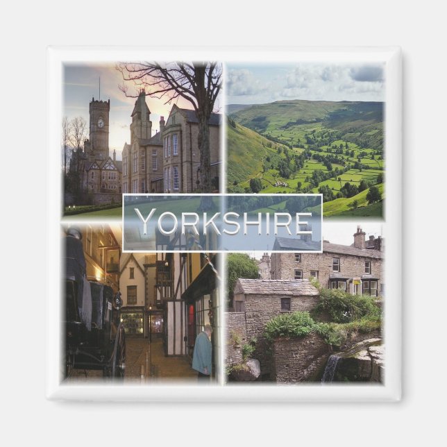 Aimant ENG040 YORKSHIRE, Angleterre, Europe, Réfrigérateu (Devant)