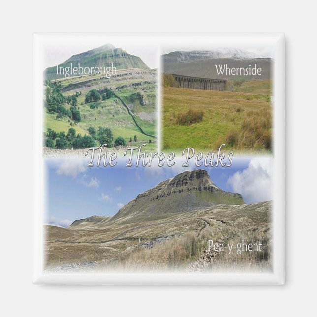 Aimant ENG069 LES TROIS POINTS, Yorkshire, Réfrigérateur (Devant)
