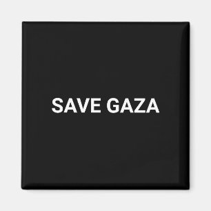 Aimant Enregistrer Gaza noir blanc texte personnalisé min