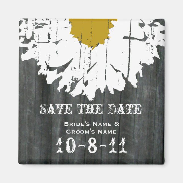 Aimant Enregistrer La Date - Barnwood & Daisy (Devant)