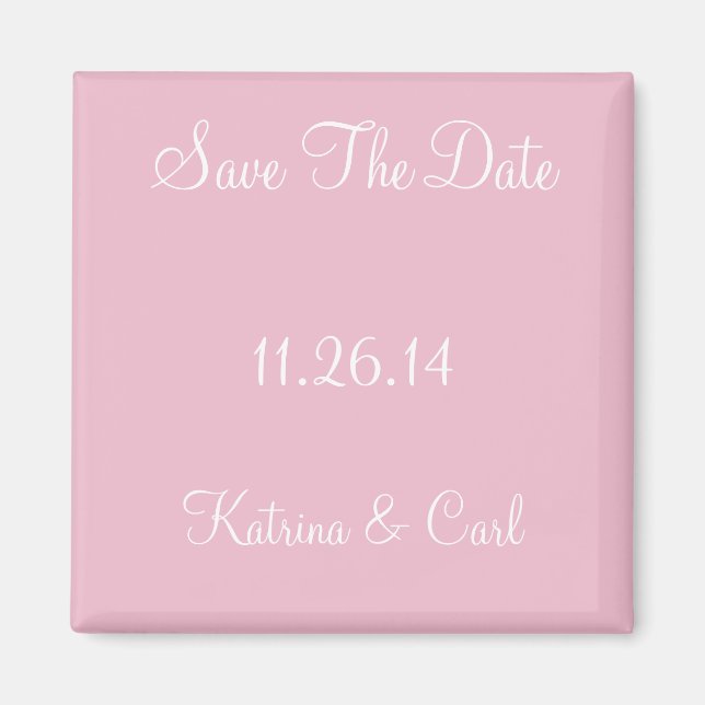 Aimant Enregistrer La Date Cameo Rose (Devant)
