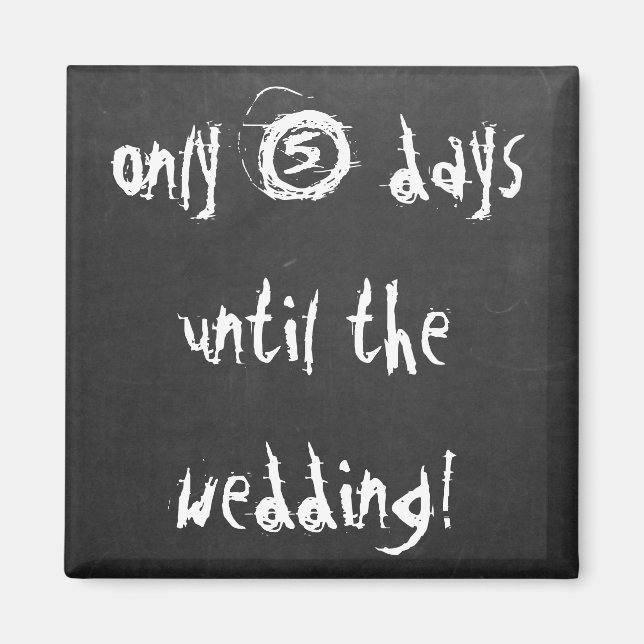 Aimant Enregistrer La Date Funny Mariage Compte À Recompt (Devant)