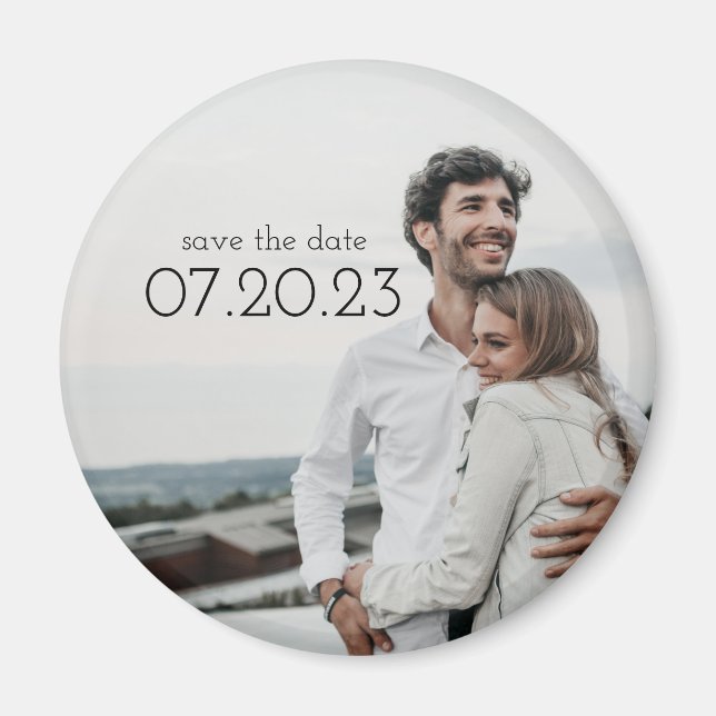 Aimant Enregistrer la date simple (Devant)