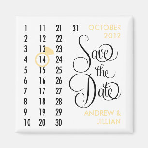Aimant Enregistrer la grille du calendrier diamant Date (