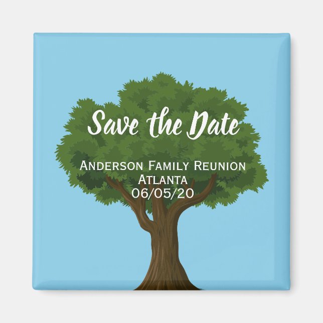 Aimant Enregistrer la réunion de famille de dates (Devant)