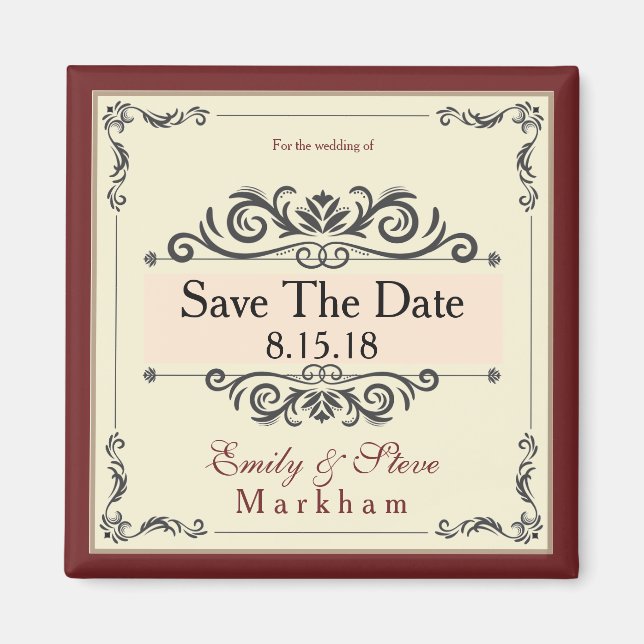 Aimant Enregistrer l'aimant de date (Devant)