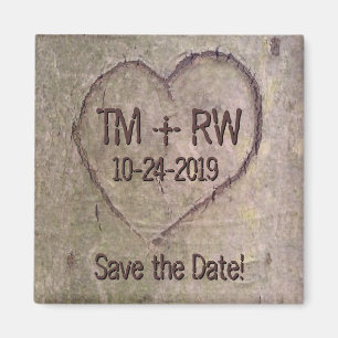 Aimant Enregistrer l'aimant de date, coeur sculpté dans l