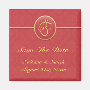 Aimant Enregistrer l'aimant de style indien Date