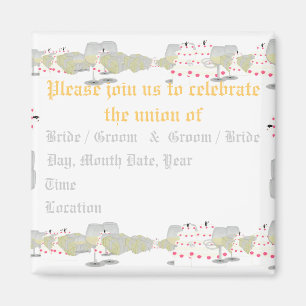 Aimant Enregistrer l'aimant Mariage date (Montage Mariage