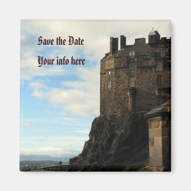 Aimant Enregistrer le château de la date (Devant)