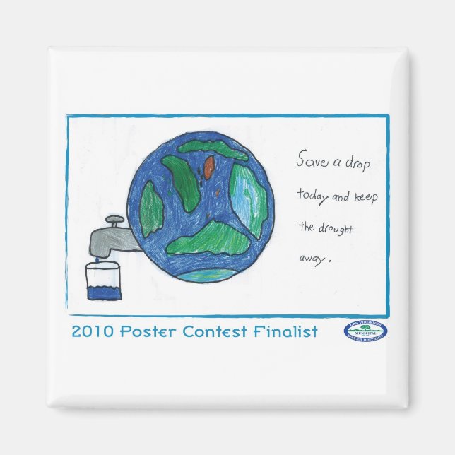 Aimant Enregistrer une goutte aujourd'hui (Devant)