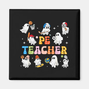 Aimant Enseignant d'éducation physique Halloween Fantôme