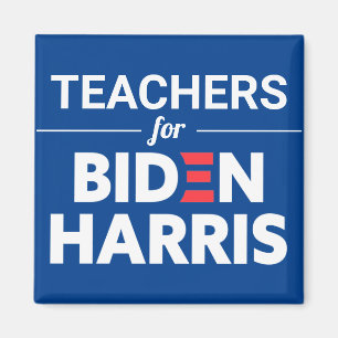 Aimant Enseignants pour Biden Harris Texte personnalisé b