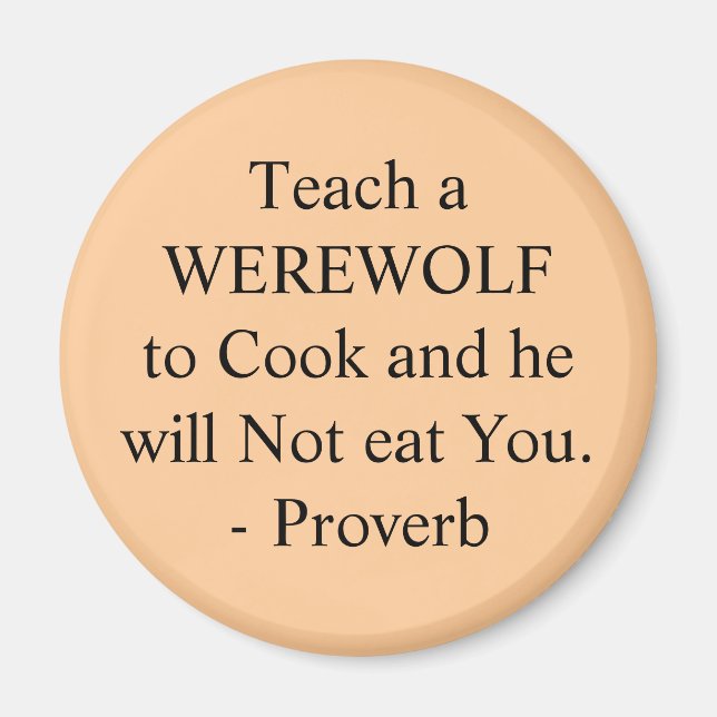 Aimant Enseigner à un WEREWOLF à cuisiner et il ne manger (Devant)