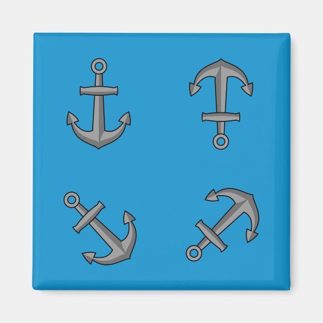 Aimant Ensemble d'Ancres pour bateaux à cartons (Devant)