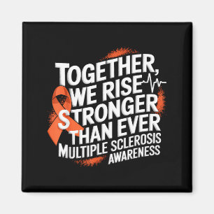 Aimant Ensemble nous nous élevons Ruban orange Sclérose e
