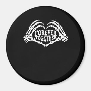 Aimant Ensemble Un Coeur Fait De Squelette Mains Classiqu