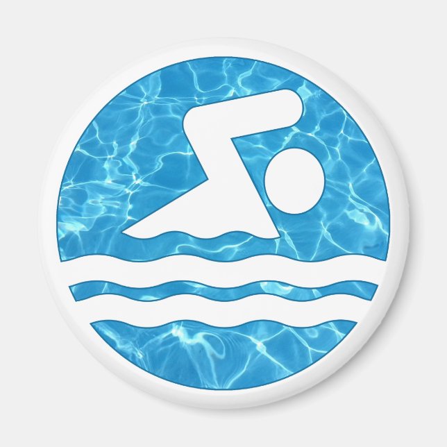 Aimant Entraîneur de natation et plongée ou Cool de bain  (Devant)