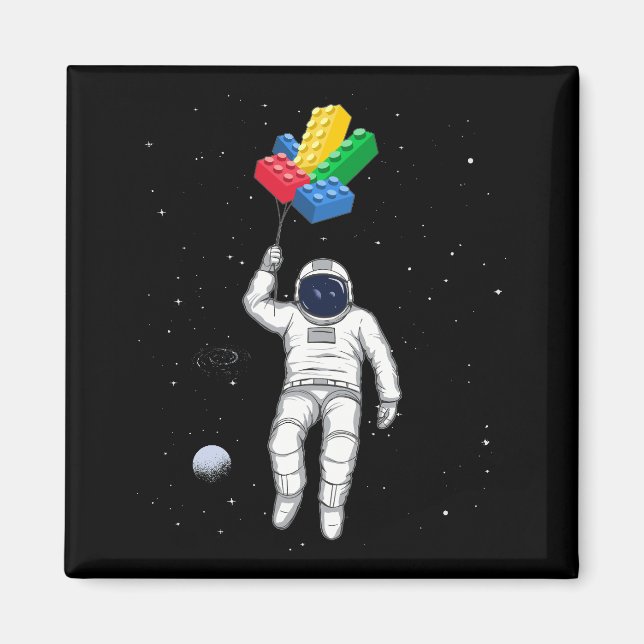 Aimant Entrepreneur principal astronaute, Blocs de constr (Devant)