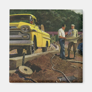 Aimant Entrepreneur vintage en construction d'architectes