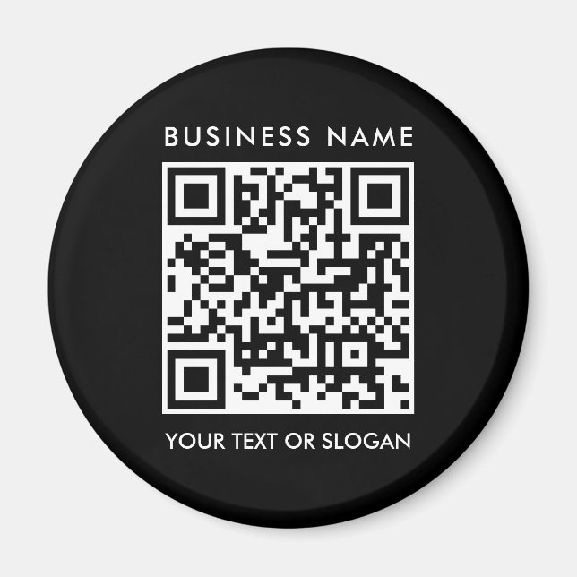 Aimant Entreprise personnalisée Code QR Logo Modèle de te (Devant)