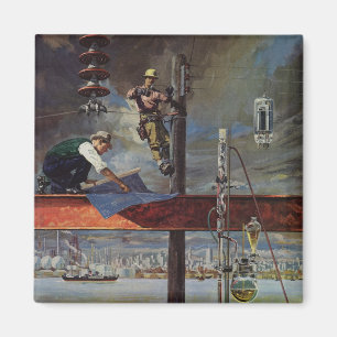 Aimant Entreprise vintage, architectes et construction