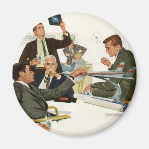 Aimant Entreprise Vintage, réunion de cadres de compagnie