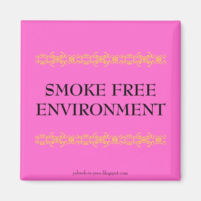 AIMANT ENVIRONNEMENT SMOKE FREE (Devant)
