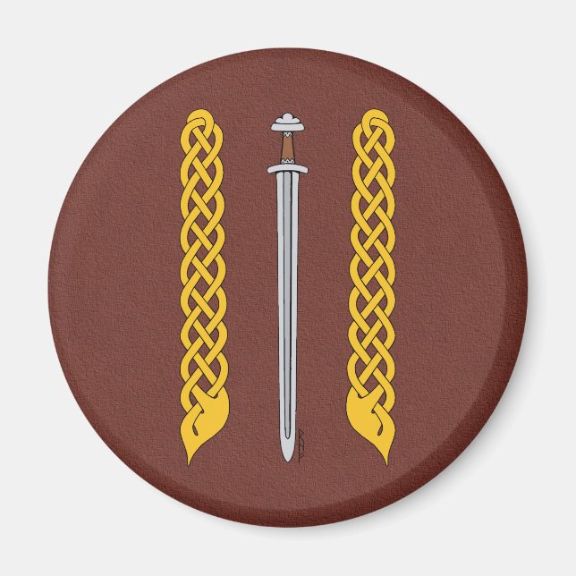 Aimant Épée viking et Plaitwork (Devant)