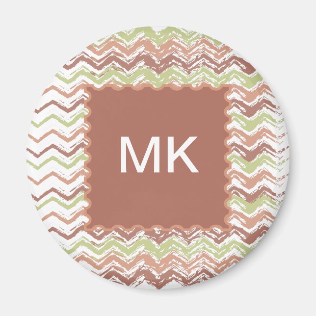 Aimant Épice de scribble Chevron ZigZag (Devant)