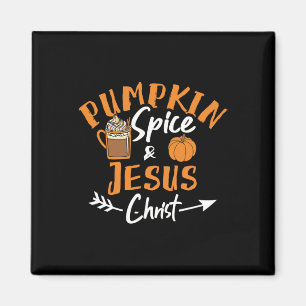 Aimant Épices citrouilles Et Jésus Christ Fun Fall Christ