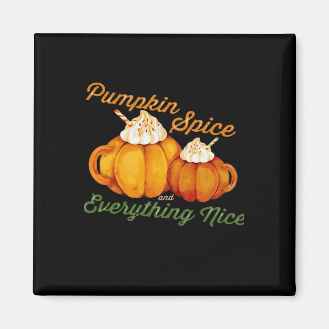 Aimant Épices citrouilles Et Tout Joli Design Automne (Devant)