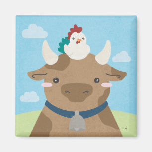 Aimant Époux - Vache et poussin