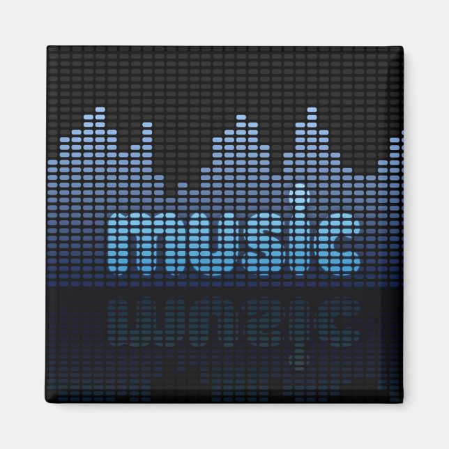 Aimant Equalizer numérique Musique Wave Wall (Devant)