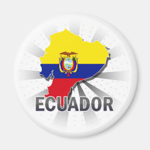 Aimant Equateur Carte du drapeau 2.0
