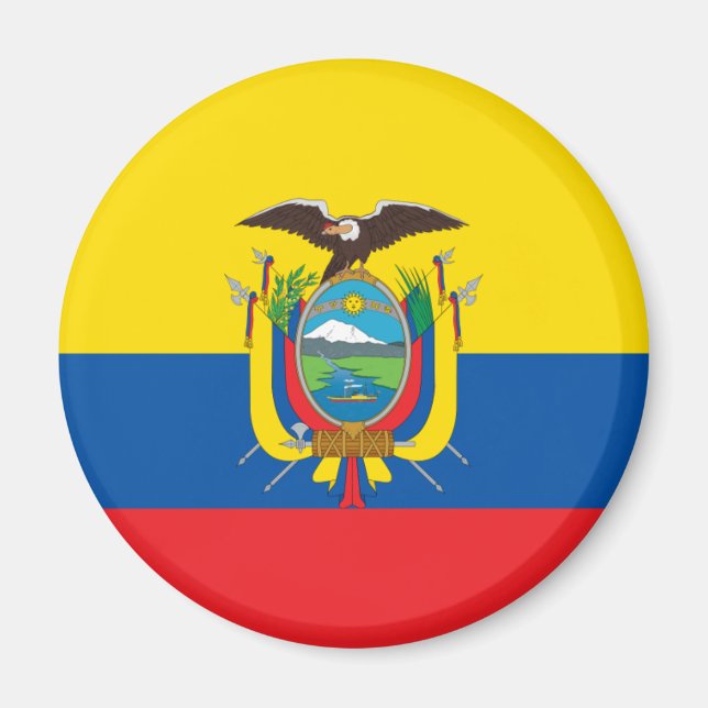 Aimant Equateur Drapeau CE (Devant)