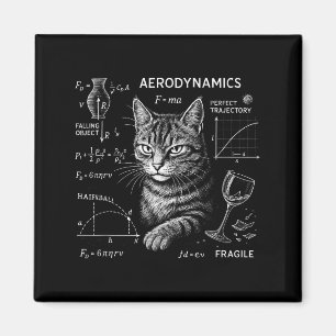 Aimant Équations de physique de chat drôle humour scienti