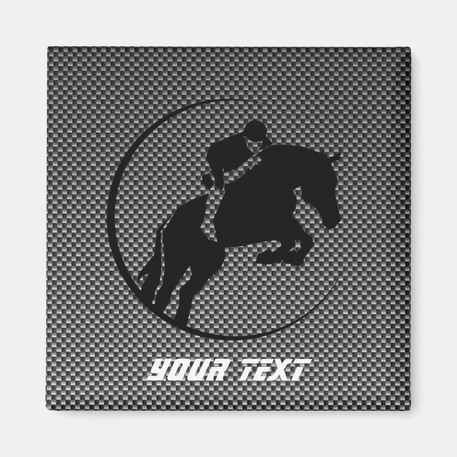 Aimant Équestre en fibre de carbone Faux (Devant)