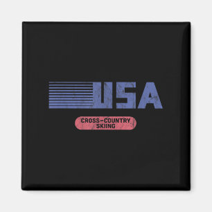 Aimant Équipe américaine de ski de fond Retro Usa 2022