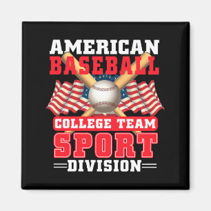 Aimant Équipe de baseball américain de T-shirt de divisio