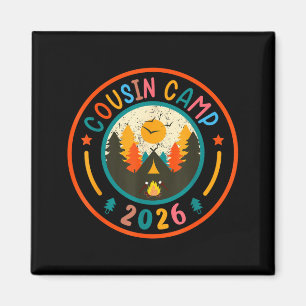 Aimant Équipe de camping des cousins 2026 Réunion de fami