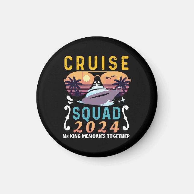 Aimant Équipe de croisière 2024 Groupe de jumelage de vac (Devant)