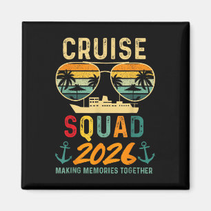Aimant Équipe de croisière 2026 Vacances en famille tenue