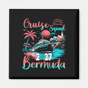Aimant Équipe de croisière bermuda 2027 vacances tropical
