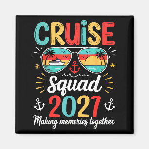 Aimant Équipe de croisière vintage 2027 ensemble vacances