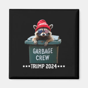 Aimant Équipe de déchets de raton laveur méga Trump 2024 
