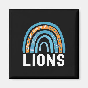 Aimant Équipe de fans de sport scolaire Lions dans l'espr