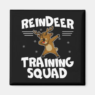 Aimant Équipe de formation de renne Équipe de cerfs Noël 