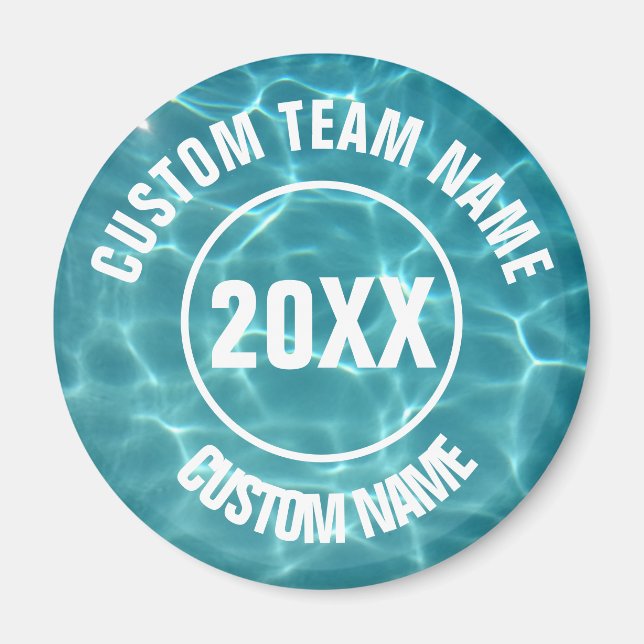 Aimant Équipe de natation personnalisée (Devant)
