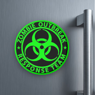 Aimant Équipe de réponse à une épidémie de zombies vert n